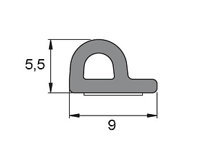 Уплотнитель самоклеящийся Р-profile, белый, 9х5,5 (6 метров), нарезка 76058396 #109611