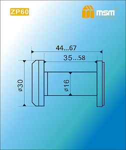 Дверной глазок MSM ZP-60 AB (бронза) #222875